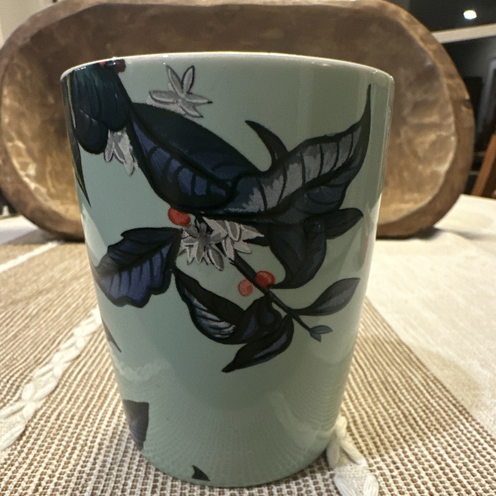 Starbucks 2021 Mint Green Floral Coffee Mug 10oz - Siren Logo - Read - Picture 4 of 7